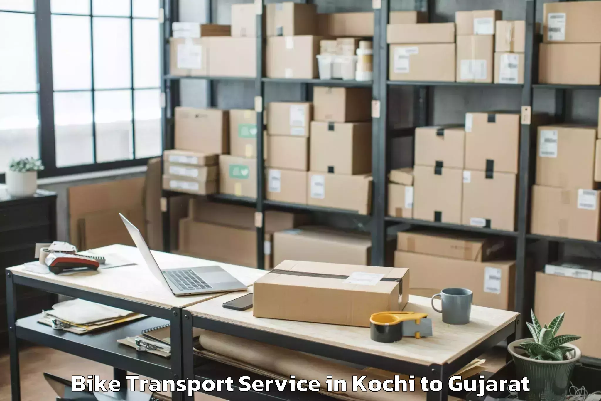 Discover Kochi to Rajkot Bike Transport